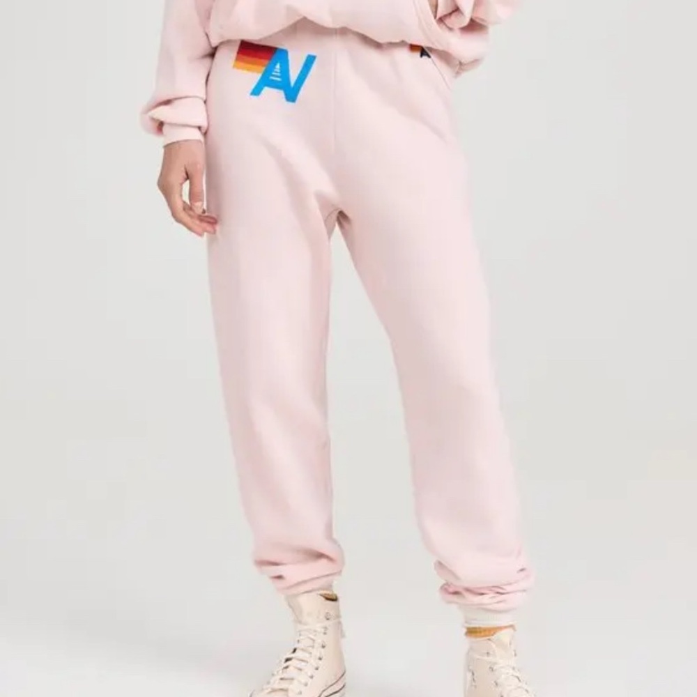 NWT Aviator Nation Light Pink Sweatpants S